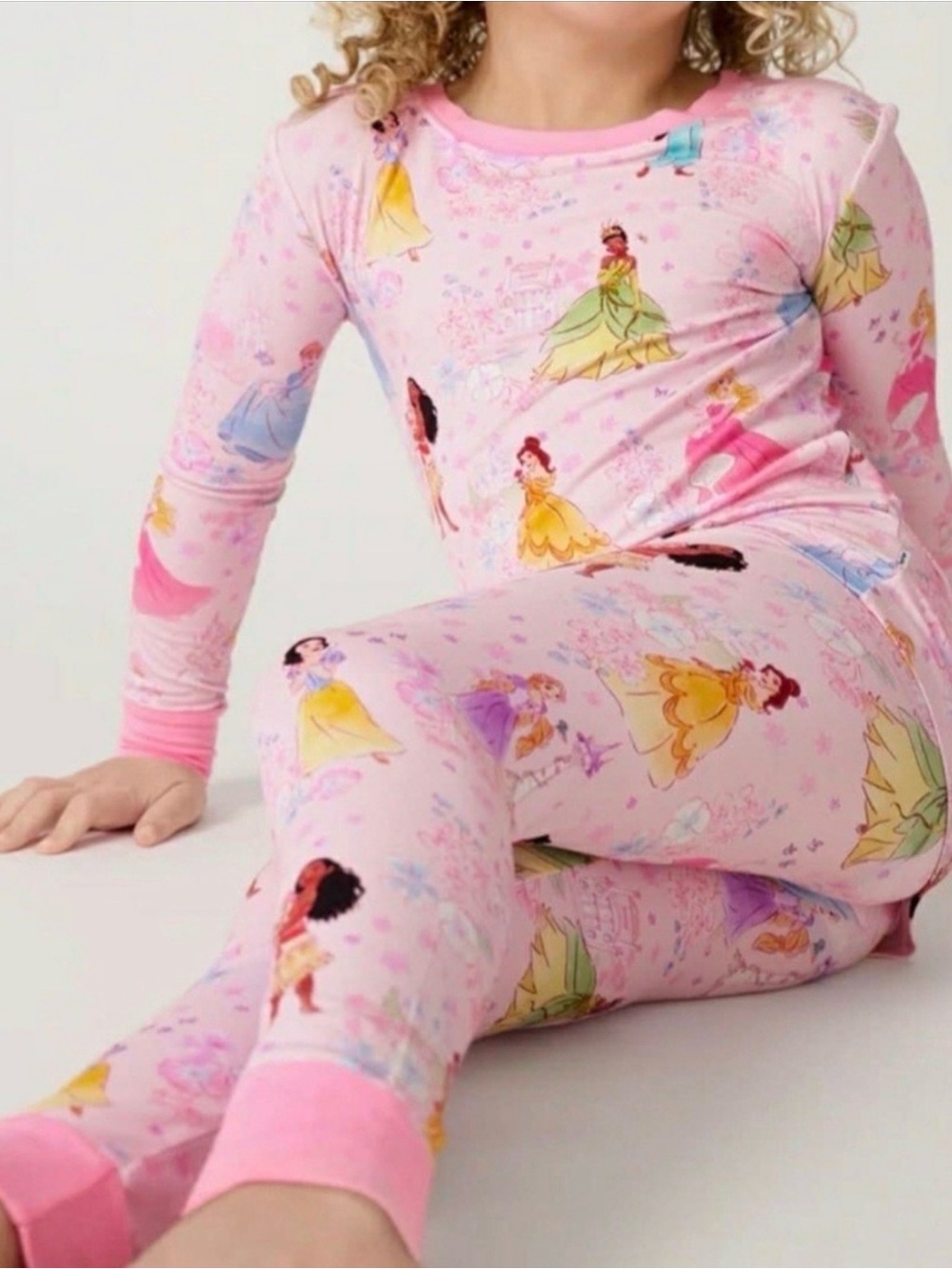 Little Sleepies: Girls' Pink Princess Print 2Pc Pajamas